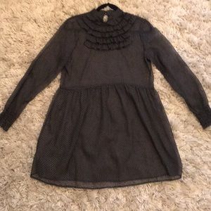 Who What Wear Black and White Polka Dot Dress size S